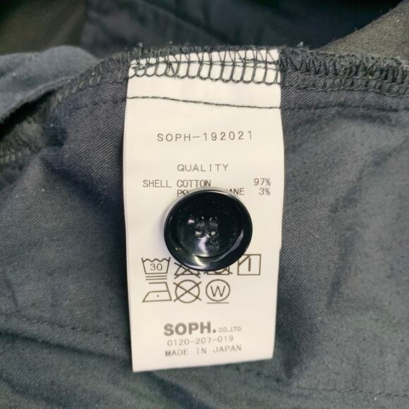 SOPHNET Size M Black Corduroy Cotton Blend Drop Crotch Casual Pants - Picture 4 of 4